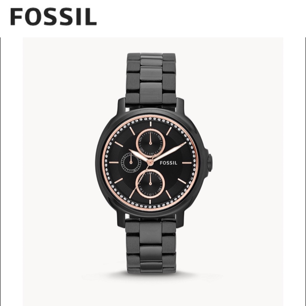 Fossil Black Stainless Steel Watch